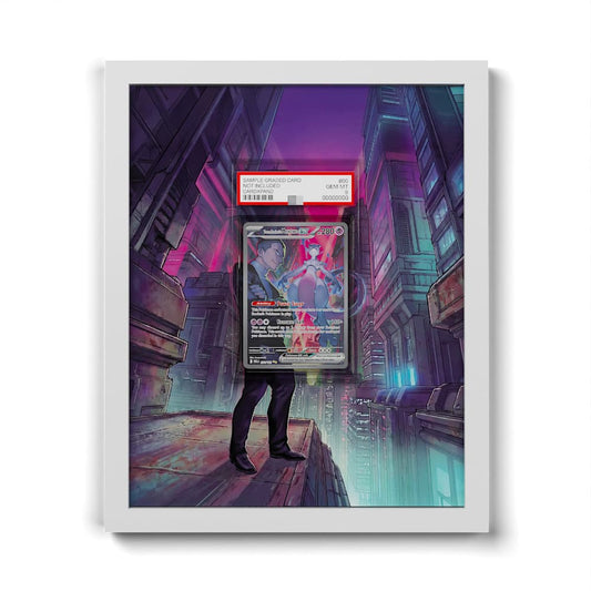 231/182 Mewtwo de la Team Rocket EX - Extended Artwork Framed Pokemon Card Display