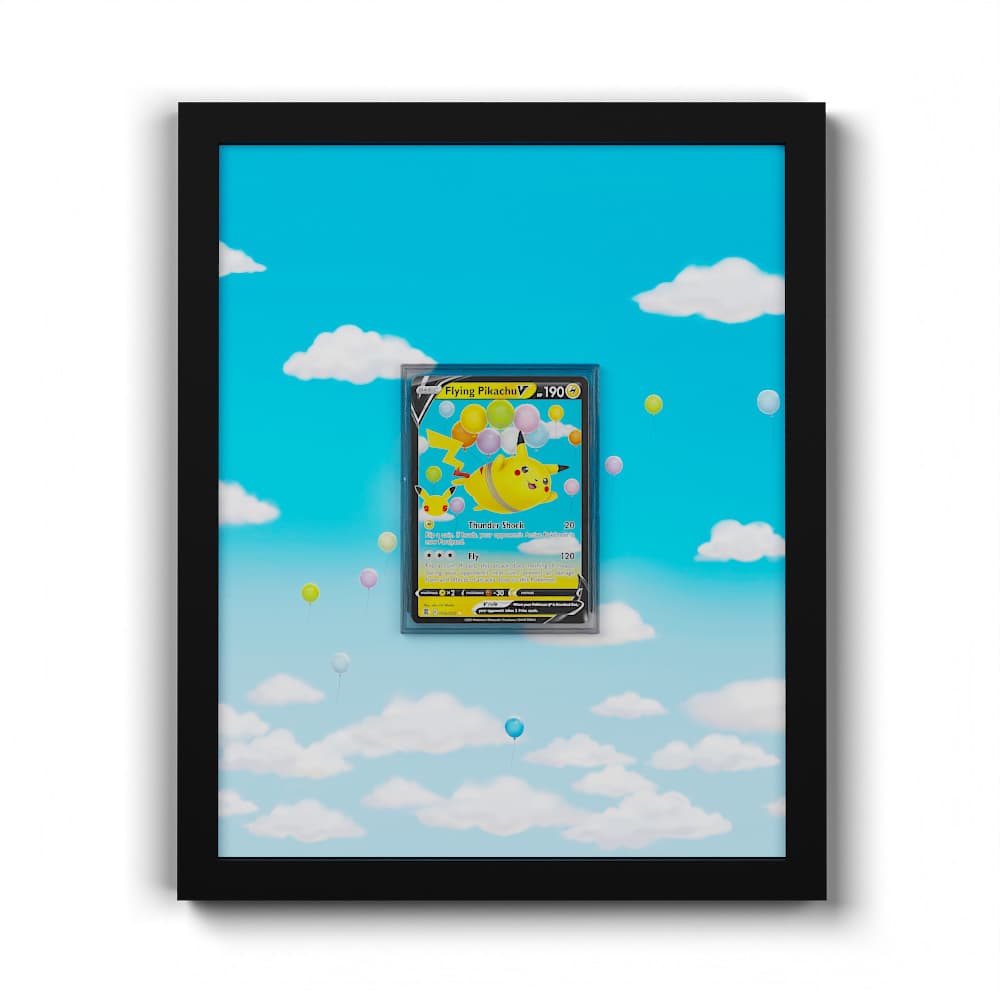 006 Pikachu Volant - Extended Artwork Framed Pokemon Card Display