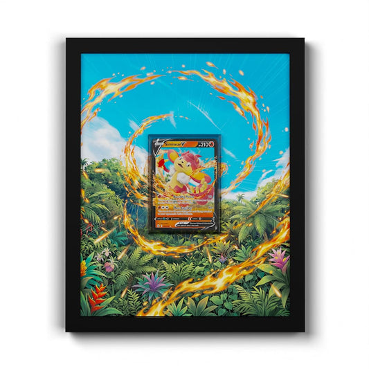 022/159 Flamoutan V - Extended Artwork Framed Pokemon Card Display