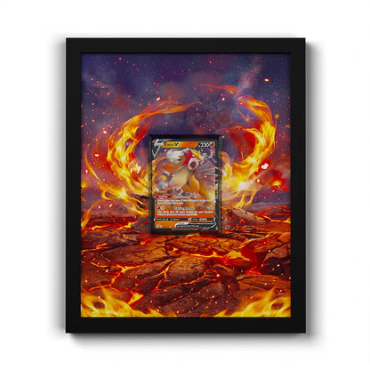 022/172 Entei V - Extended Artwork Framed Pokemon Card Display