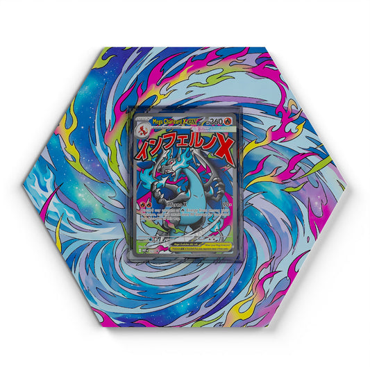 023 Méga-Dracaufeu X EX - Extended Artwork Pokemon Card Display