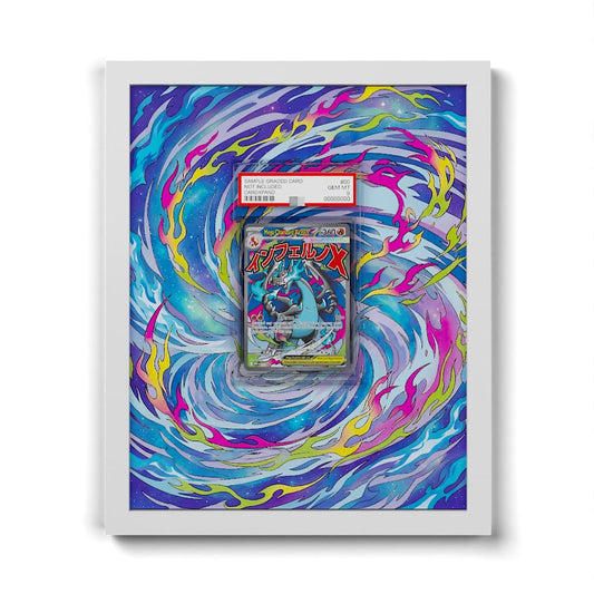 023 Méga-Dracaufeu X EX - Extended Artwork Framed Pokemon Card Display