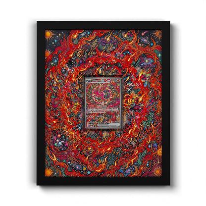 024 Flamigo EX - Extended Artwork Framed Pokemon Card Display