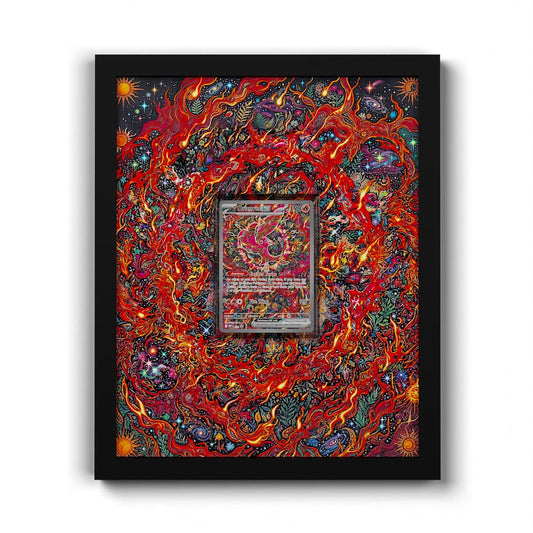 024 Flamigo EX - Extended Artwork Framed Pokemon Card Display