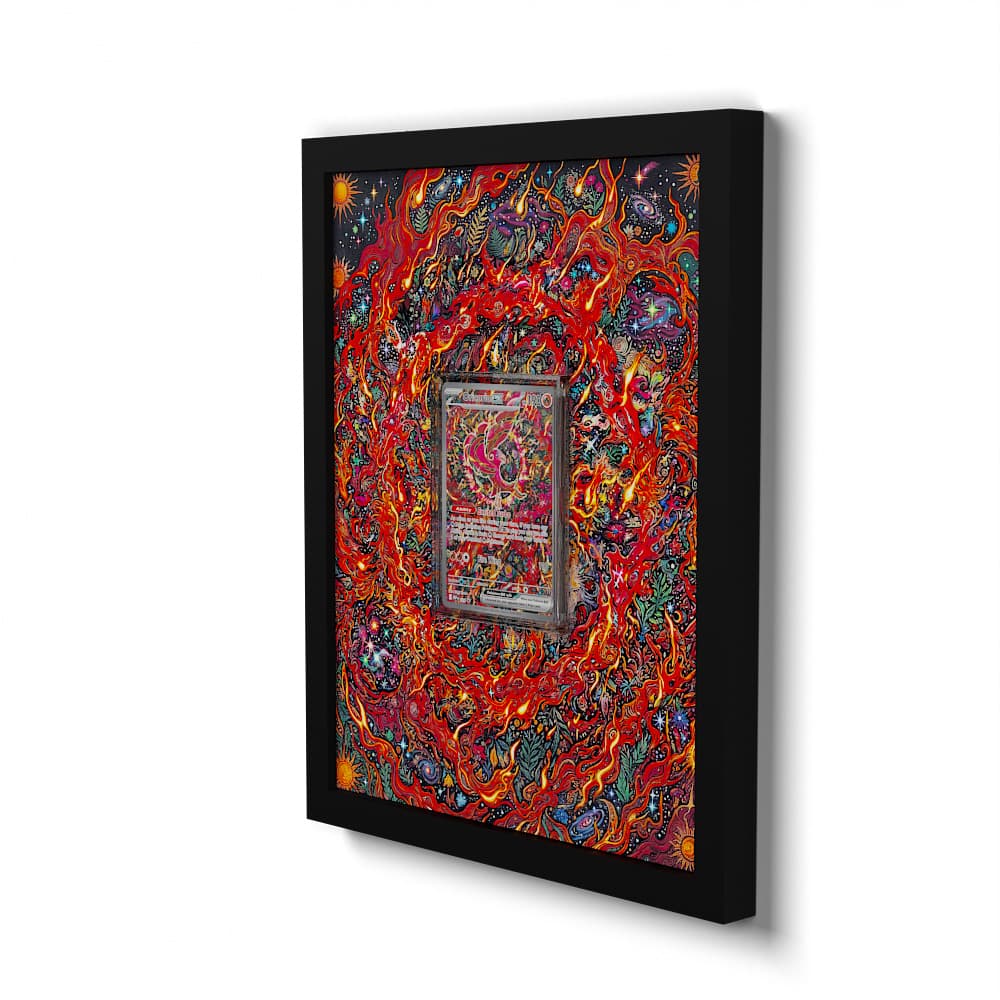024 Flamigo EX - Extended Artwork Framed Pokemon Card Display