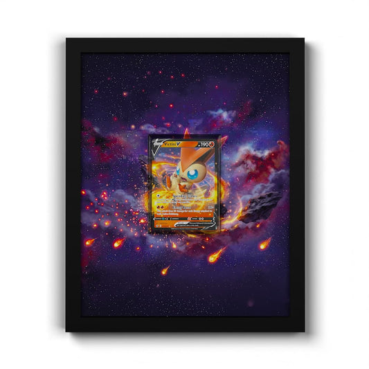 025/202 Victini - Extended Artwork Framed Pokemon Card Display