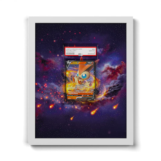 025/202 Victini - Extended Artwork Framed Pokemon Card Display