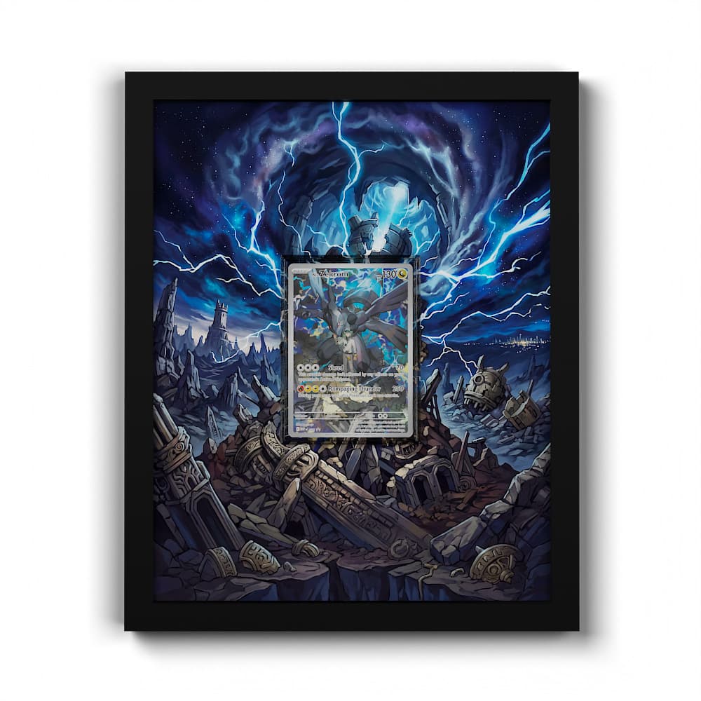 031 Zekrom de N - Extended Artwork Framed Pokemon Card Display