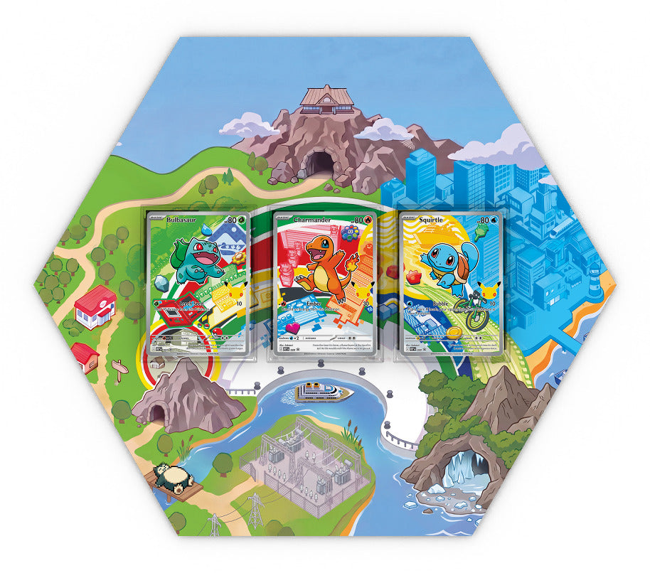 037 Bulbasaur, 038 Charmander & 039 Squirtle - Extended Artwork Pokemon Card Display XL