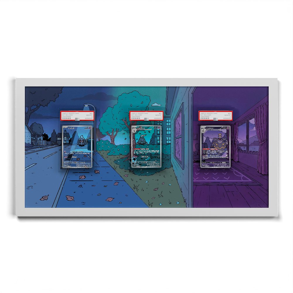 181 Caninos & 220 Lithia - Extended Artwork Framed Pokemon Card Display