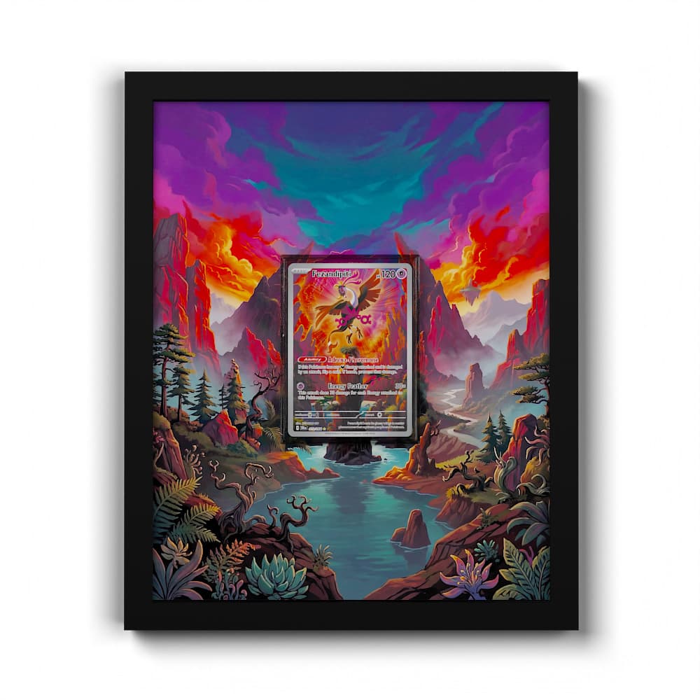 073 Favianos - Extended Artwork Framed Pokemon Card Display