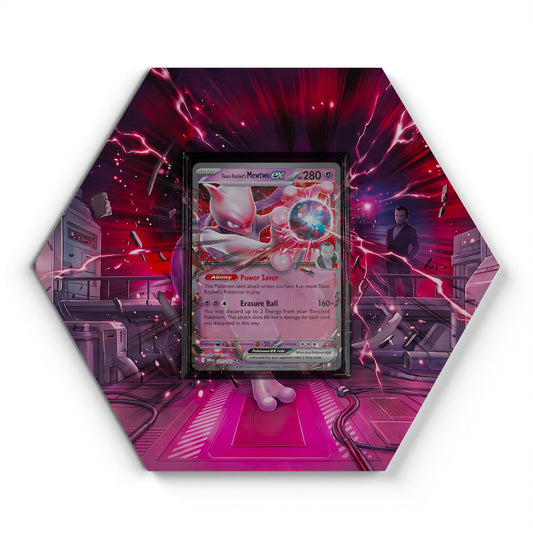 081/182 Mewtwo de la Team Rocket EX - Extended Artwork Pokemon Card Display