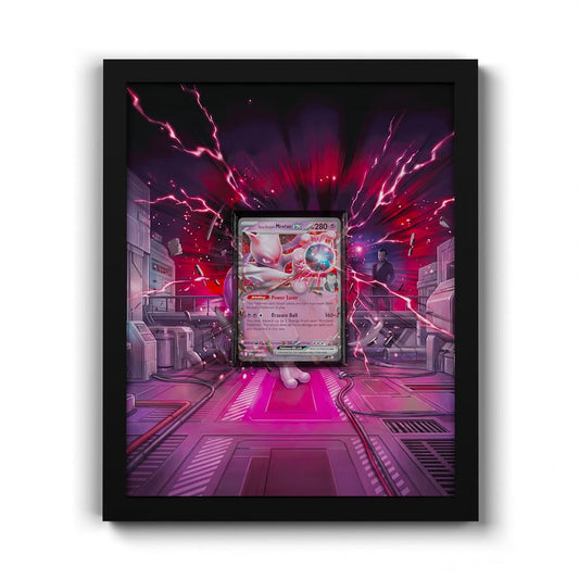 081/182 Mewtwo de la Team Rocket EX - Extended Artwork Framed Pokemon Card Display