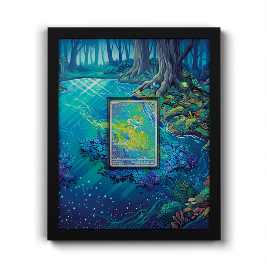 086/083 Grenousse - Extended Artwork Framed Pokemon Card Display