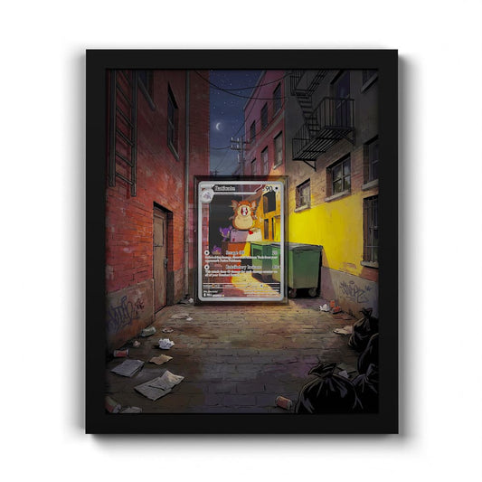 099 Rattatac - Extended Artwork Framed Pokemon Card Display