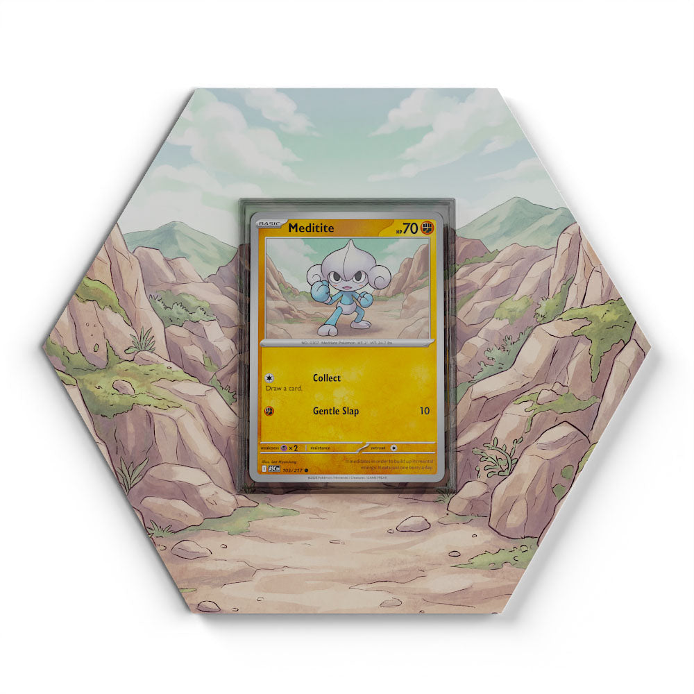 103/217 Méditikka - Extended Artwork Pokemon Card Display