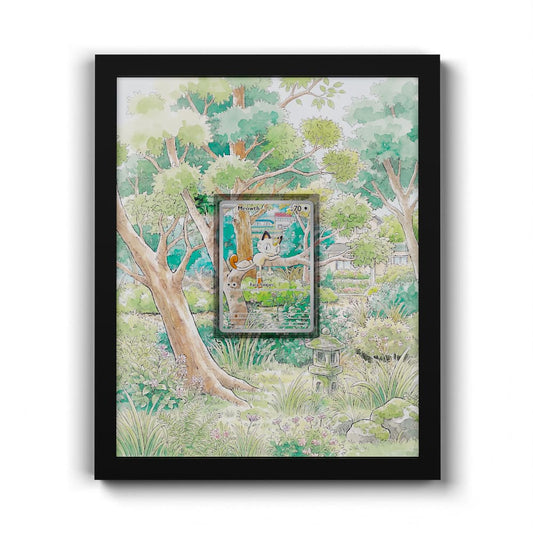 106 Miaouss - Extended Artwork Framed Pokemon Card Display