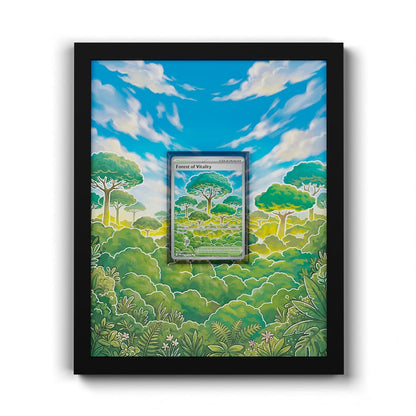 109 Forêt de Vitalité - Extended Artwork Framed Pokemon Card Display