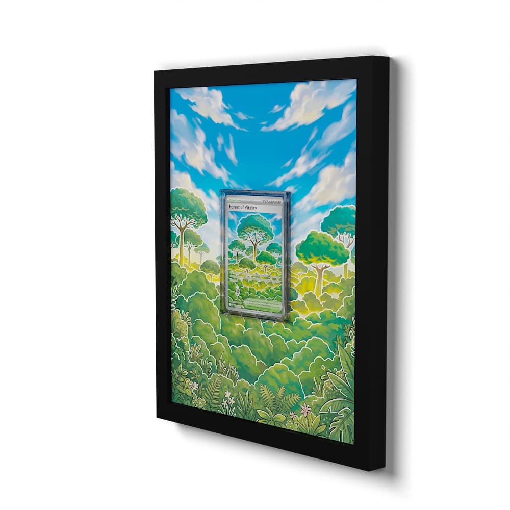 109 Forêt de Vitalité - Extended Artwork Framed Pokemon Card Display
