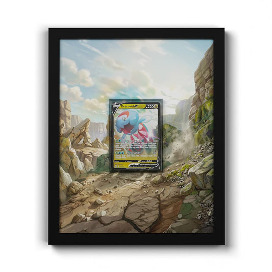 114/172 Dracovish V - Extended Artwork Framed Pokemon Card Display