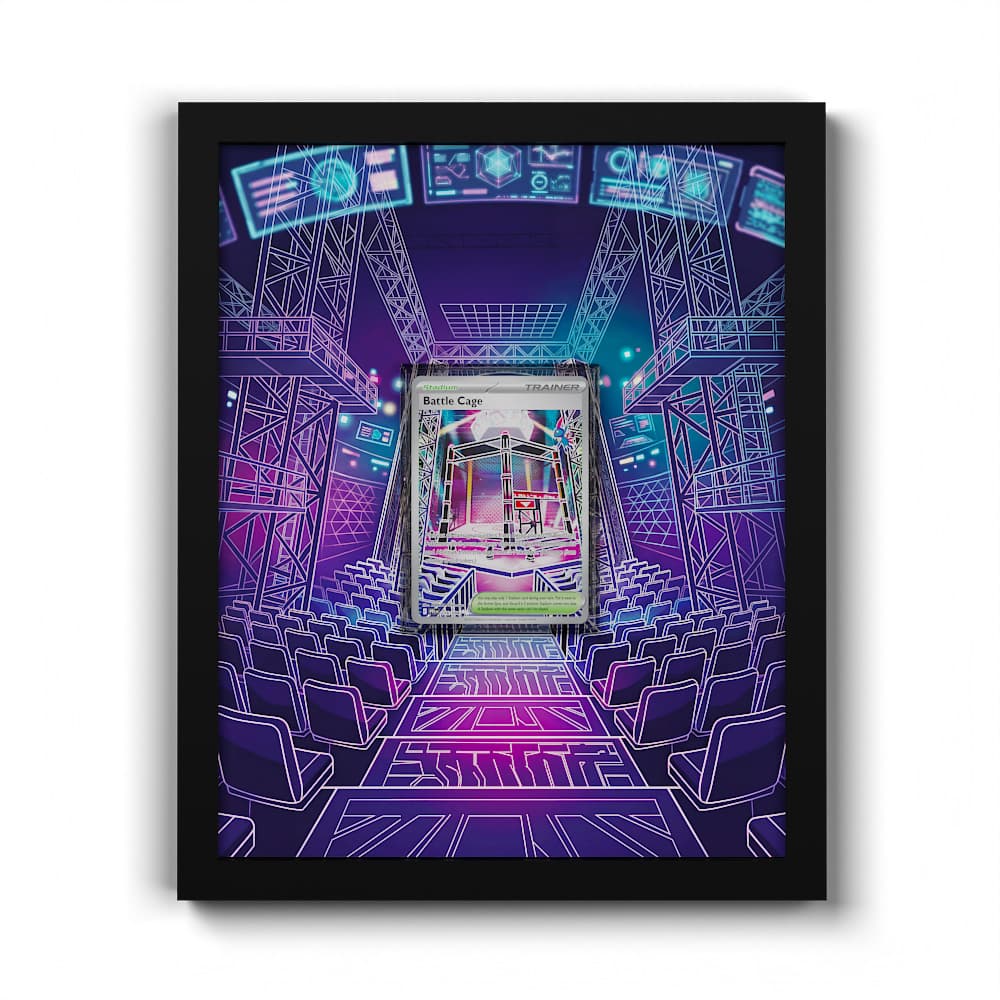 116 Cage de Combat - Extended Artwork Framed Pokemon Card Display