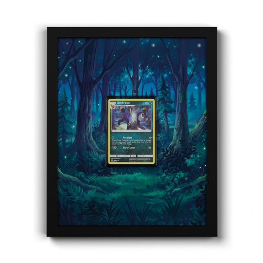 120/214 Noctali - Extended Artwork Framed Pokemon Card Display