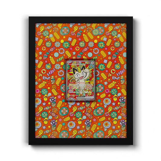 121 Miaouss EX - Extended Artwork Framed Pokemon Card Display