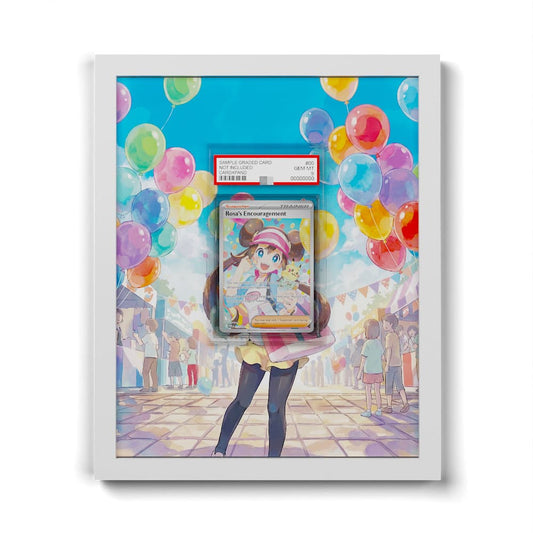 123 Encouragement de Rosa - Extended Artwork Framed Pokemon Card Display