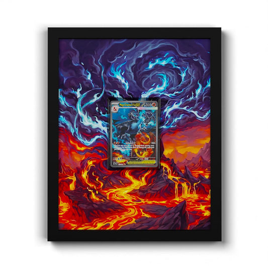 125 Méga-Dracaufeu X EX - Extended Artwork Framed Pokemon Card Display