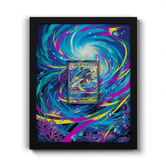 127 Méga-Sharpedo EX - Extended Artwork Framed Pokemon Card Display