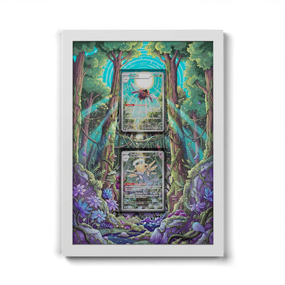 181 Caninos & 220 Lithia - Extended Artwork Framed Pokemon Card Display