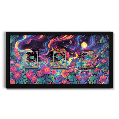 181 Caninos & 220 Lithia - Extended Artwork Framed Pokemon Card Display