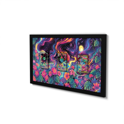 181 Caninos & 220 Lithia - Extended Artwork Framed Pokemon Card Display
