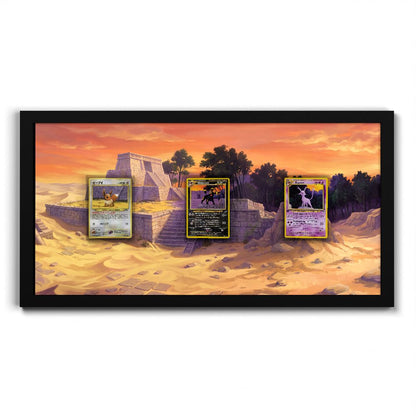 181 Caninos & 220 Lithia - Extended Artwork Framed Pokemon Card Display