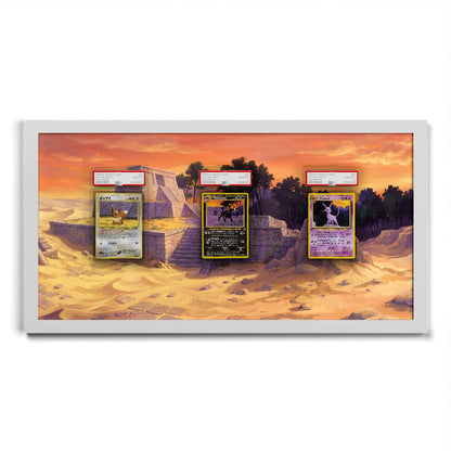 181 Caninos & 220 Lithia - Extended Artwork Framed Pokemon Card Display