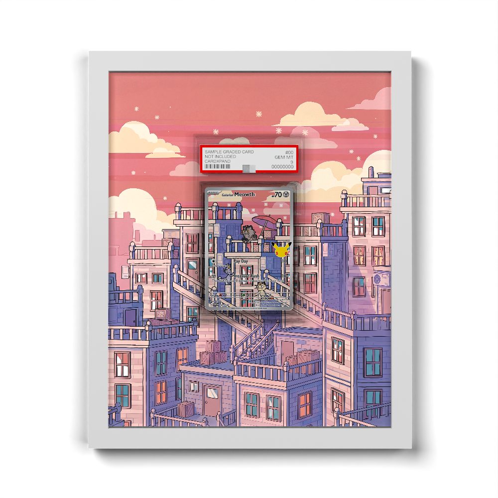 141/128 Galarian Meowth - Extended Artwork Pokemon Card Frame