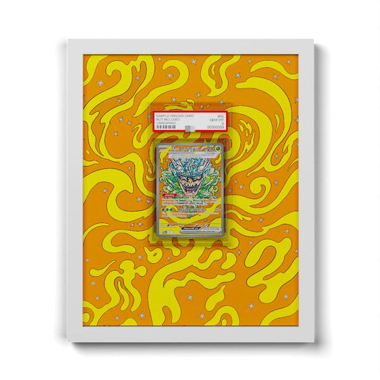 145/131 Ogerpon Masque Turquoise EX - Extended Artwork Framed Pokemon Card Display