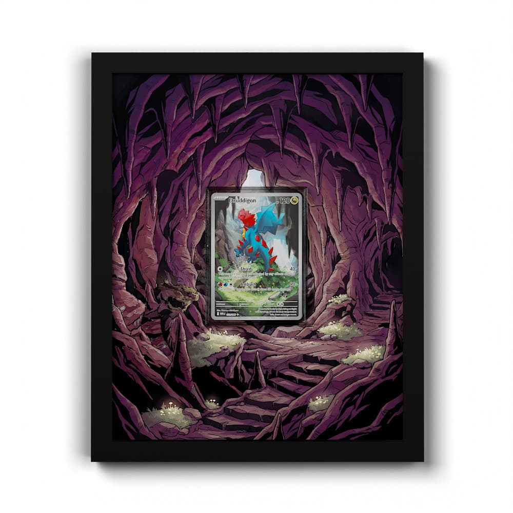 151/086 Drakkarmin - Extended Artwork Framed Pokemon Card Display