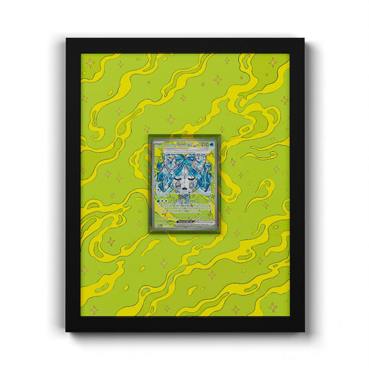 152/131 Ogerpon Masque du Puits EX - Extended Artwork Framed Pokemon Card Display