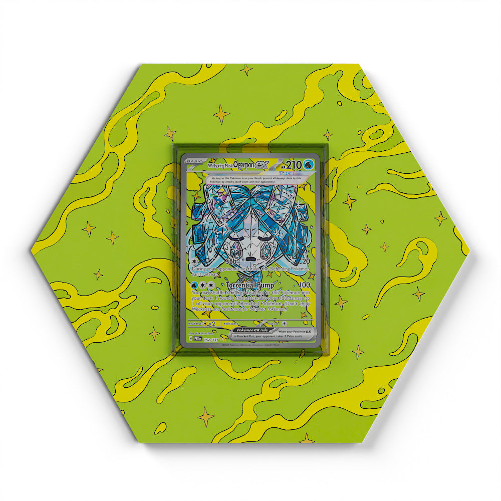 152/131 Ogerpon Masque du Puits EX - Extended Artwork Pokemon Card Display