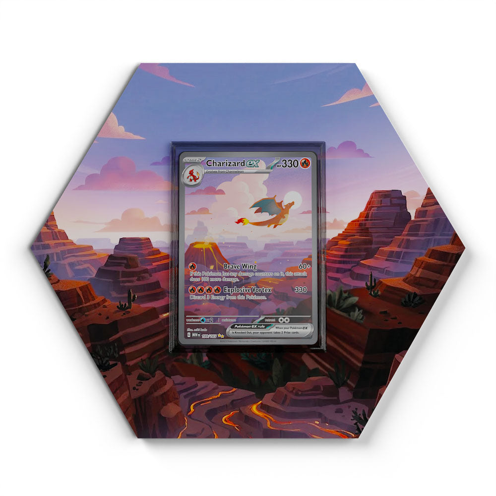 199/165 Dracaufeu EX - Extended Artwork Pokemon Card Display