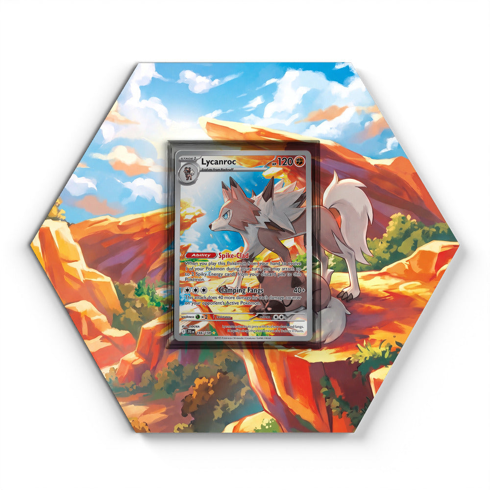166/159 Lycanroc - Extended Artwork Pokemon Card Display