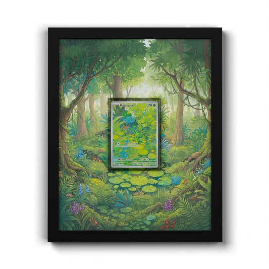 166 Bulbizarre - Extended Artwork Framed Pokemon Card Display
