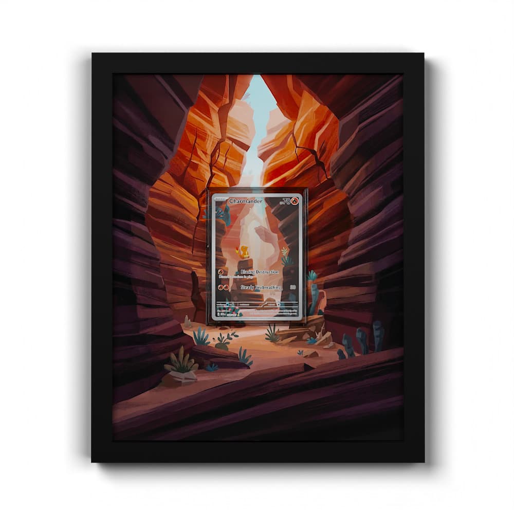 168 Salamèche - Extended Artwork Framed Pokemon Card Display
