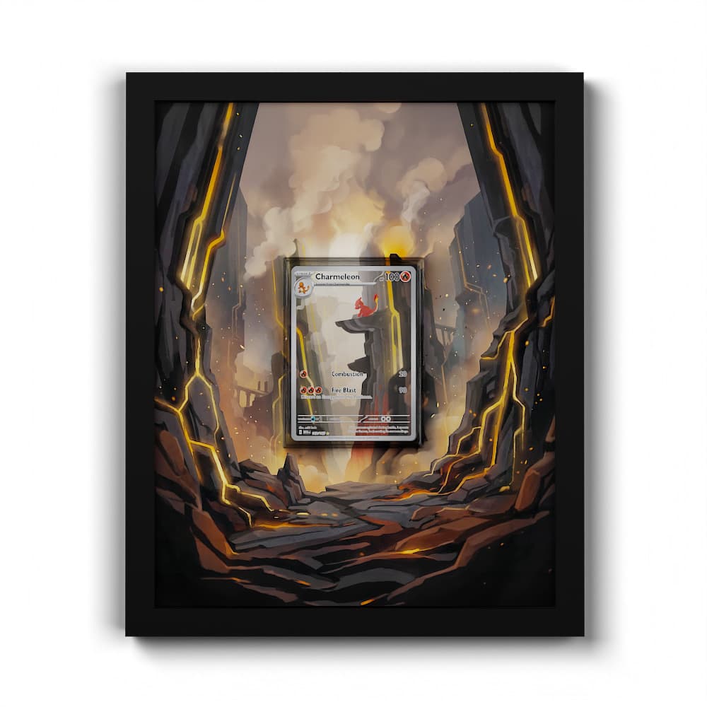 169 Reptincel - Extended Artwork Framed Pokemon Card Display
