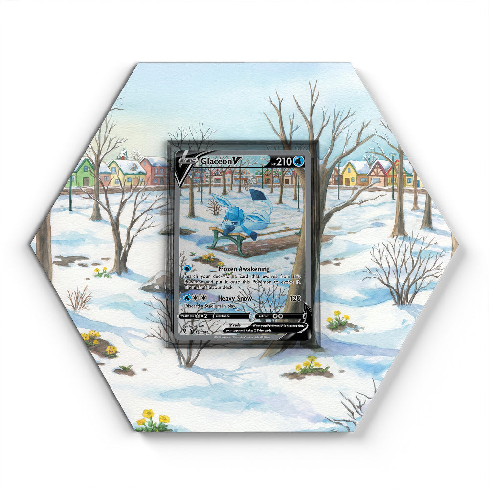 175/203 Glaceon V - Extended Artwork Pokemon Card Display