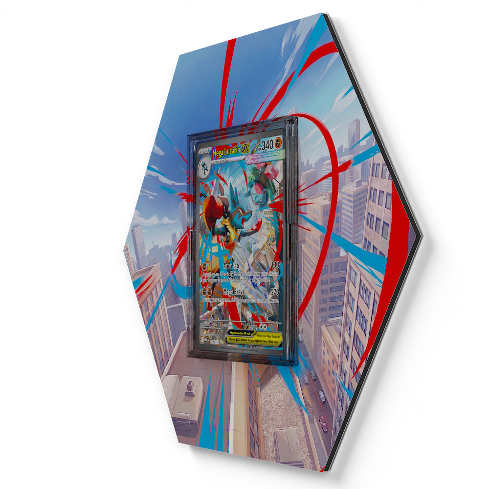 179/132 Méga-Lucario EX - Extended Artwork Pokemon Card Display