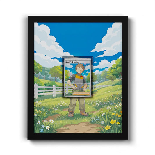 179 Exploration de Pierre - Extended Artwork Framed Pokemon Card Display