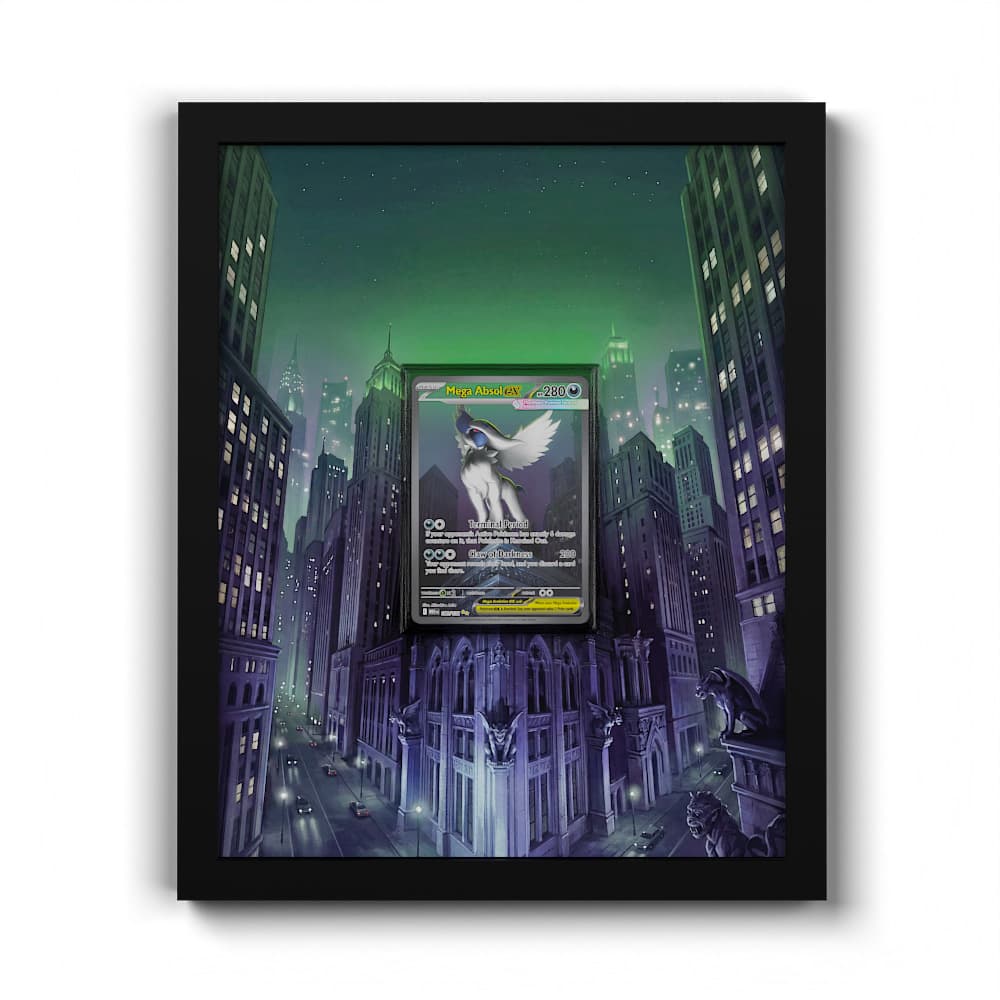 180 Méga-Absol EX - Extended Artwork Framed Pokemon Card Display