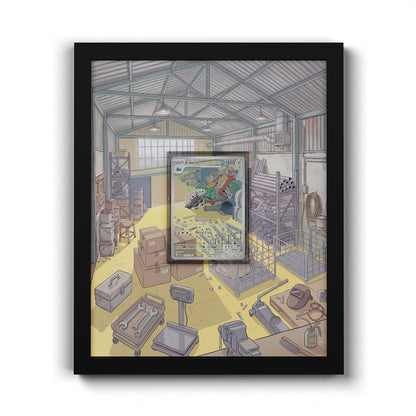 184/167 Galegon - Extended Artwork Framed Pokemon Card Display